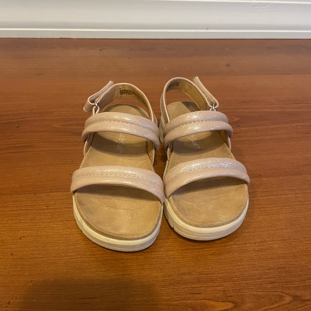 Cat & Jack Toddler Girl Rose Gold/Pink Sandals Size 7
